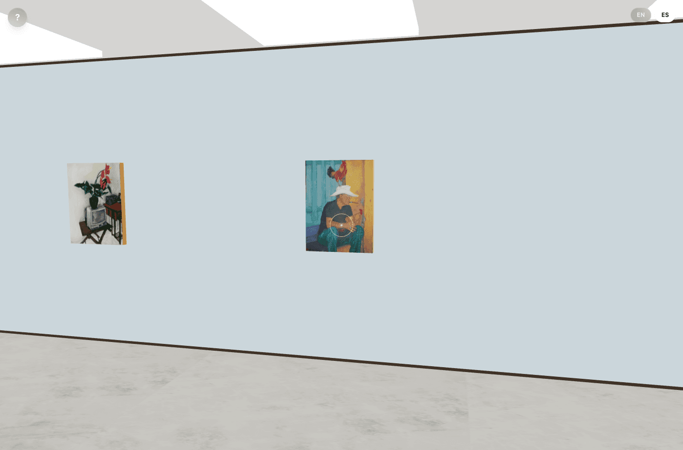 Pasillo de galería 3D para recorrido inmersivo